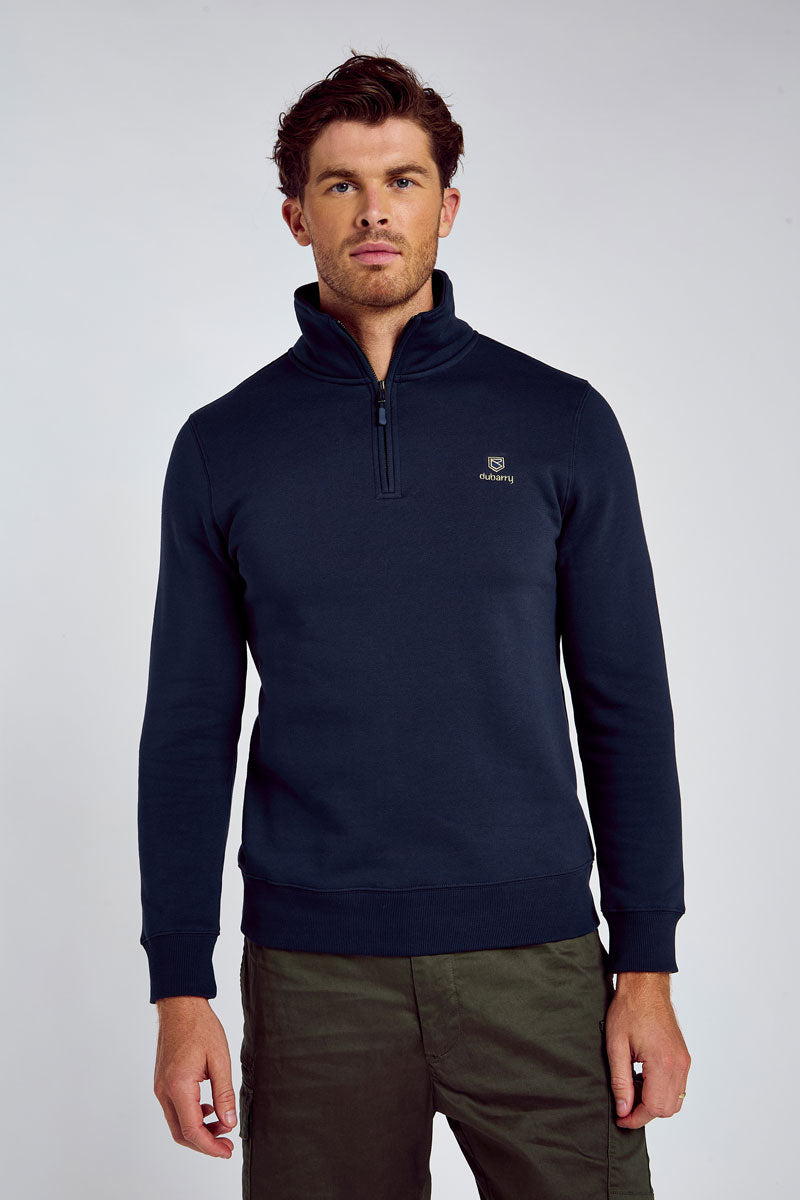 Dubarry Men's Boyce Zip Neck Sweater Navy 