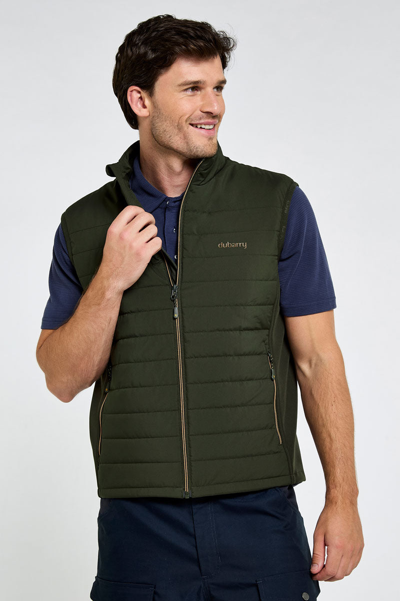 Dubarry Men's Solent Lightweight Hybrid Gilet Olive