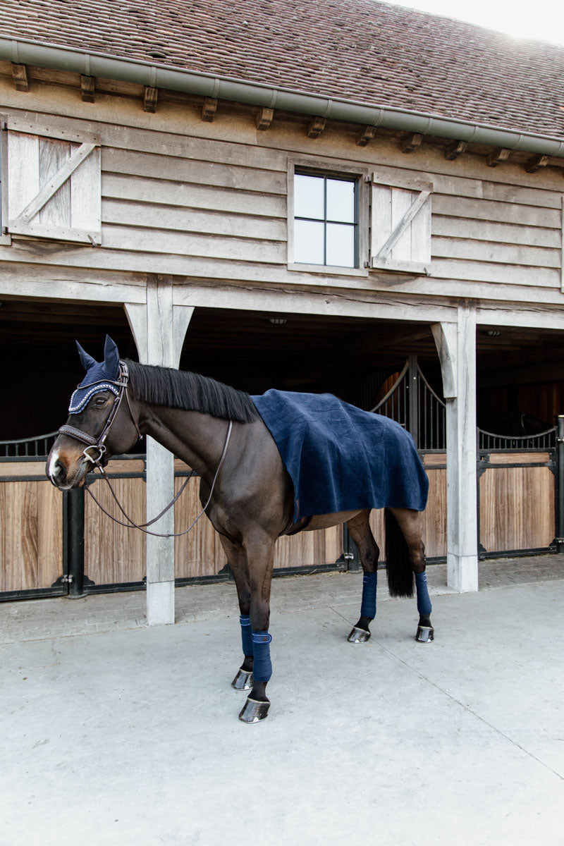 Kentucky Heavy Fleece Rug Square Navy