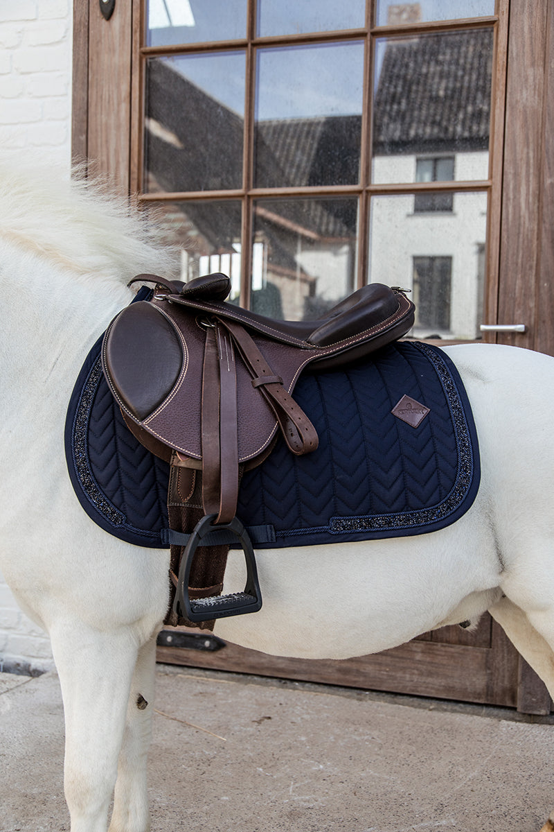 Kentucky Horsewear Glitter Rope Jump Pony Saddle Pad Navy