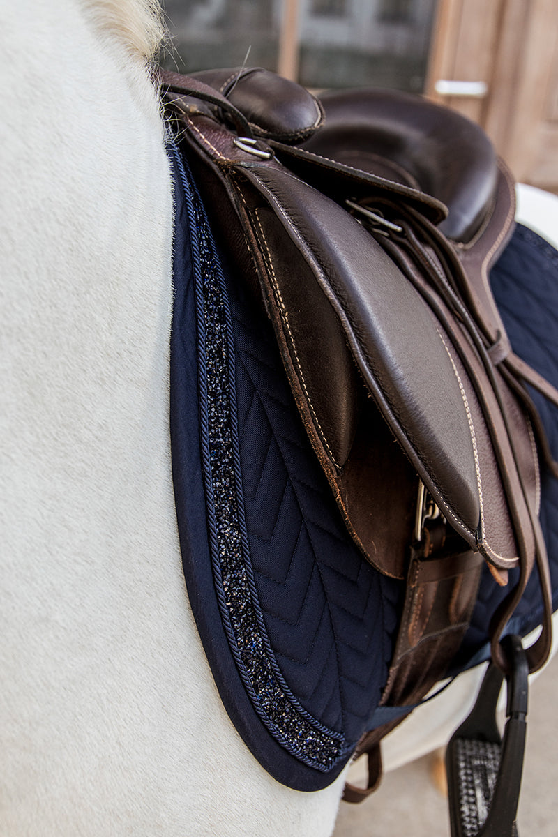 Kentucky Horsewear Glitter Rope Jump Pony Saddle Pad Navy