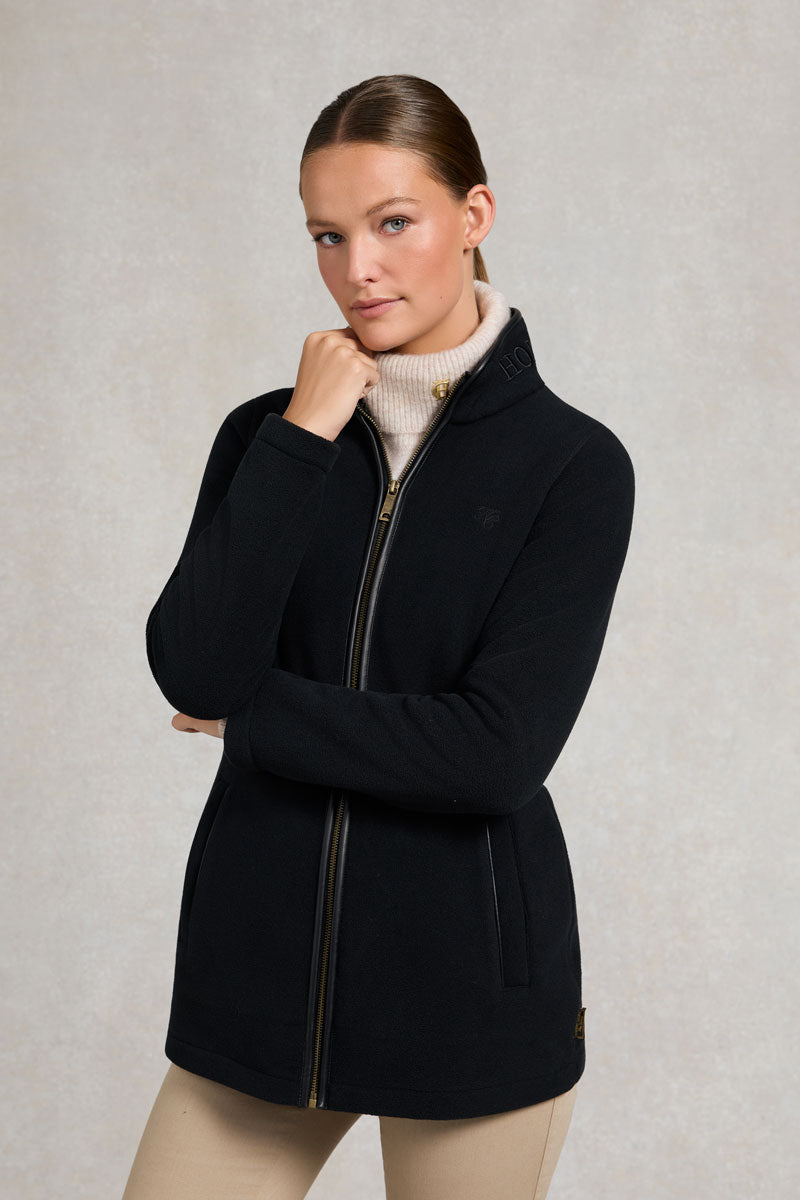 Holland Cooper Country Longline Fleece Black