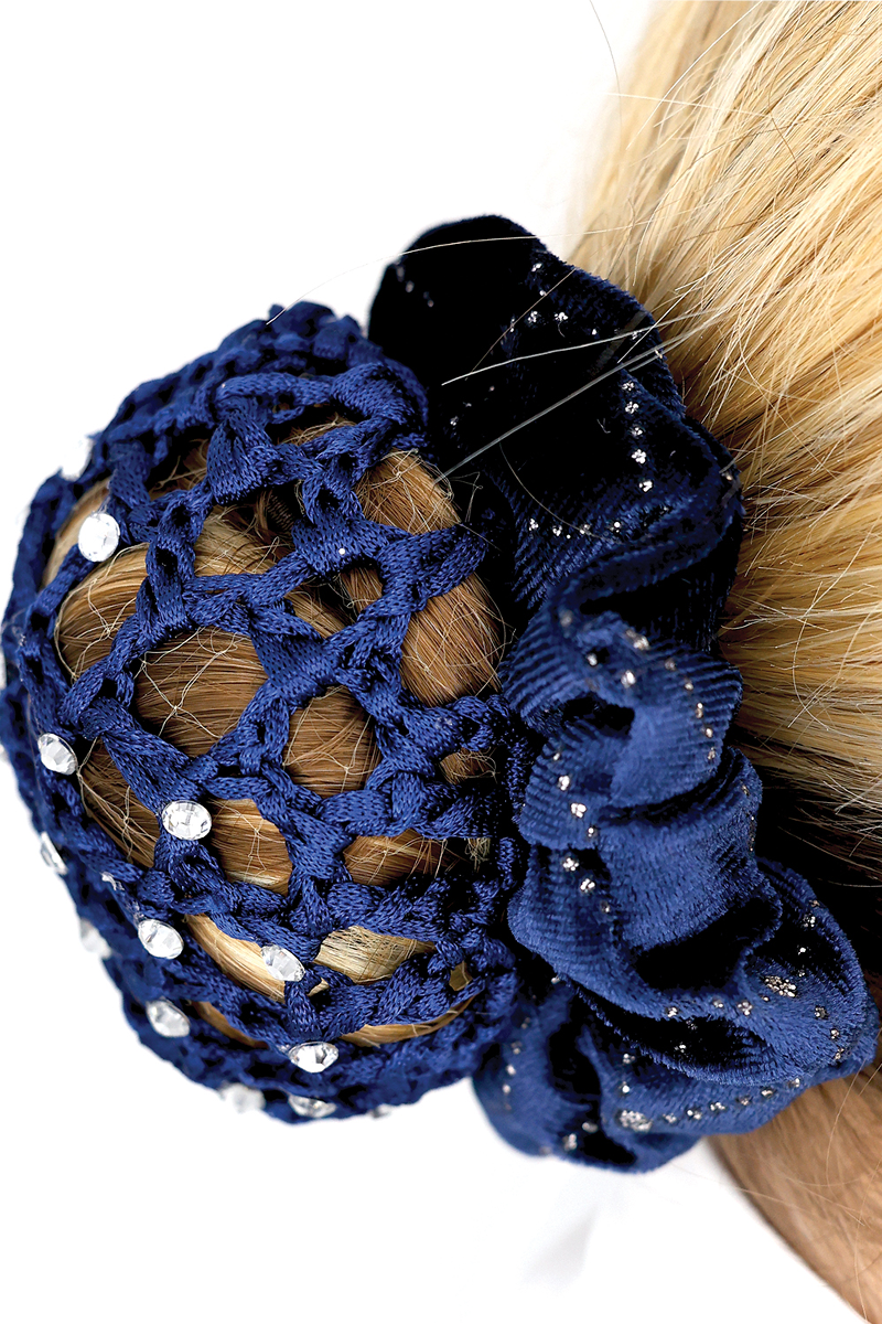 Equetech Crystal Bun Net Navy