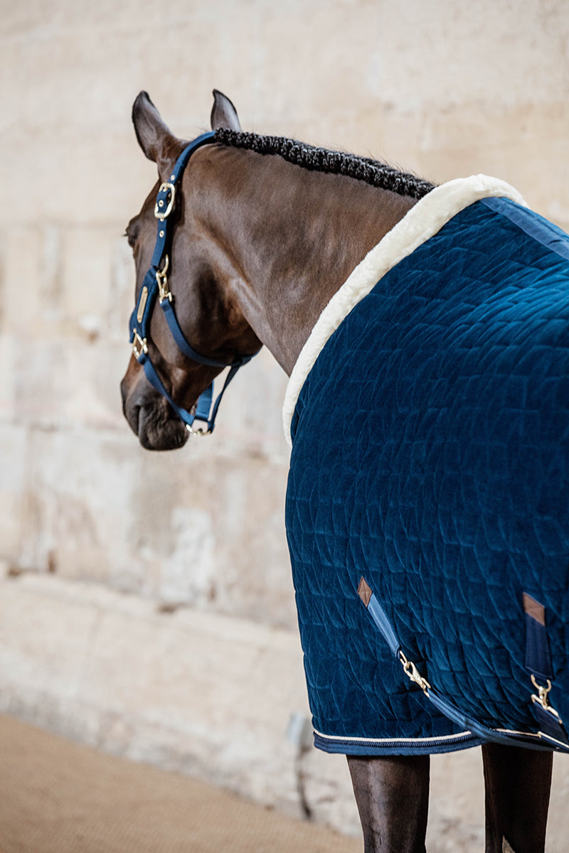 Kentucky Horsewear Velvet Show Rug Navy