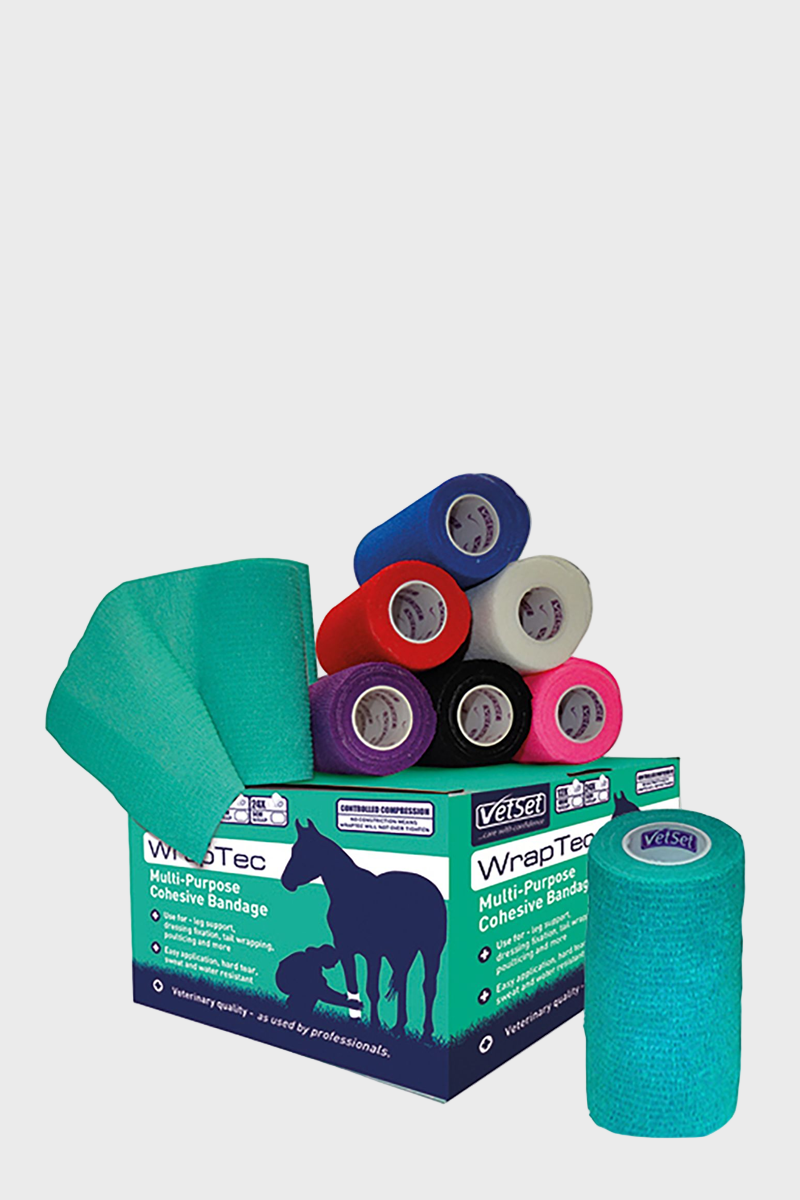 VetSet WrapTec Cohesive Bandage - Green