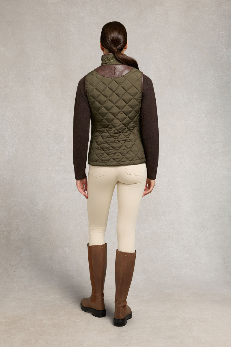Holland Cooper Lightweight Country Gilet Khaki 