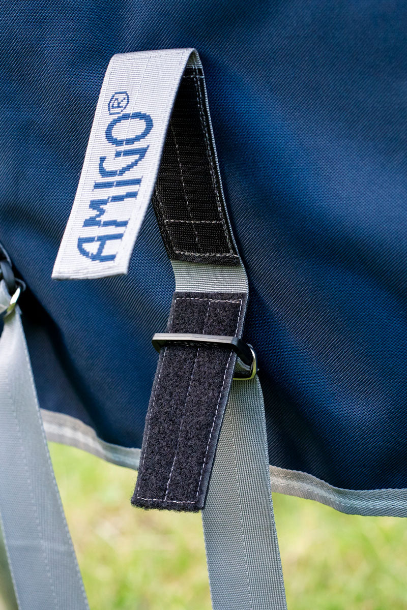 Amigo 1200D Fieldsafe Plus 250g Turnout Navy/Titanium Grey & Silver