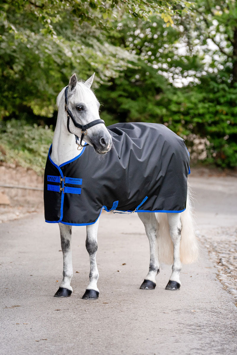 Amigo Ripstop 900D Pony Turnout 0g Black/Classic Blue