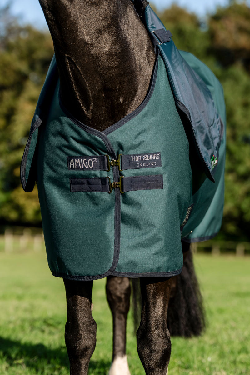 Amigo Ripstop 900D Pony Plus 200g Turnout Dynasty Green/Navy & Silver
