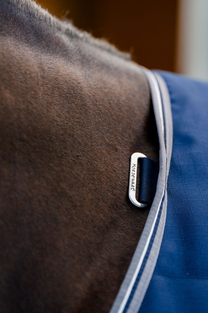 Rambo Stable Rug 100g Navy/Thunderstorm Grey & Silver