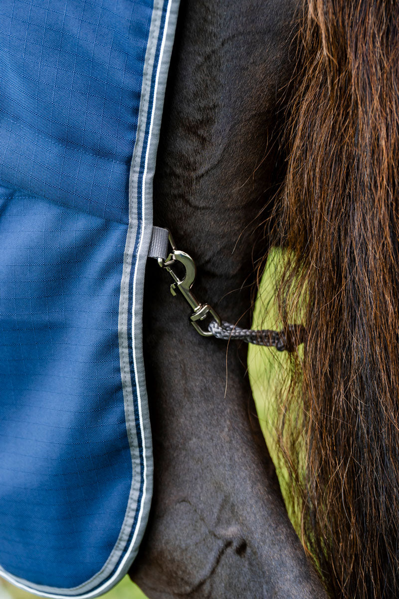 Rambo Stable Rug 100g Navy/Thunderstorm Grey & Silver