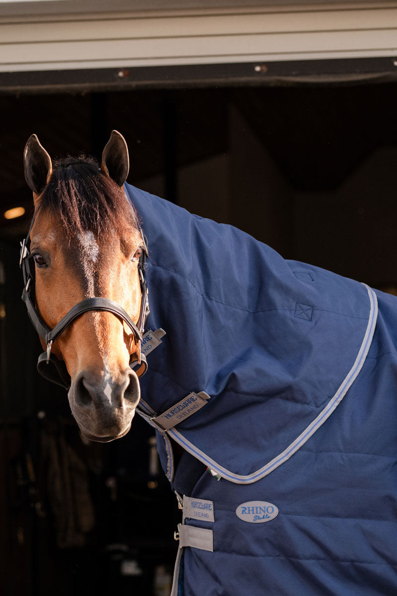 Rhino Stable Hood Navy/Titanium Grey & Classic Blue