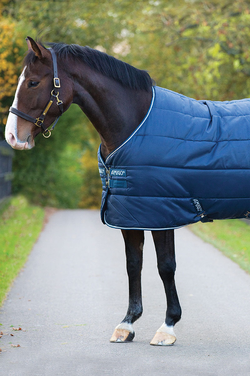 Amigo Insulator Stable Rug 100g Navy/Navy & White