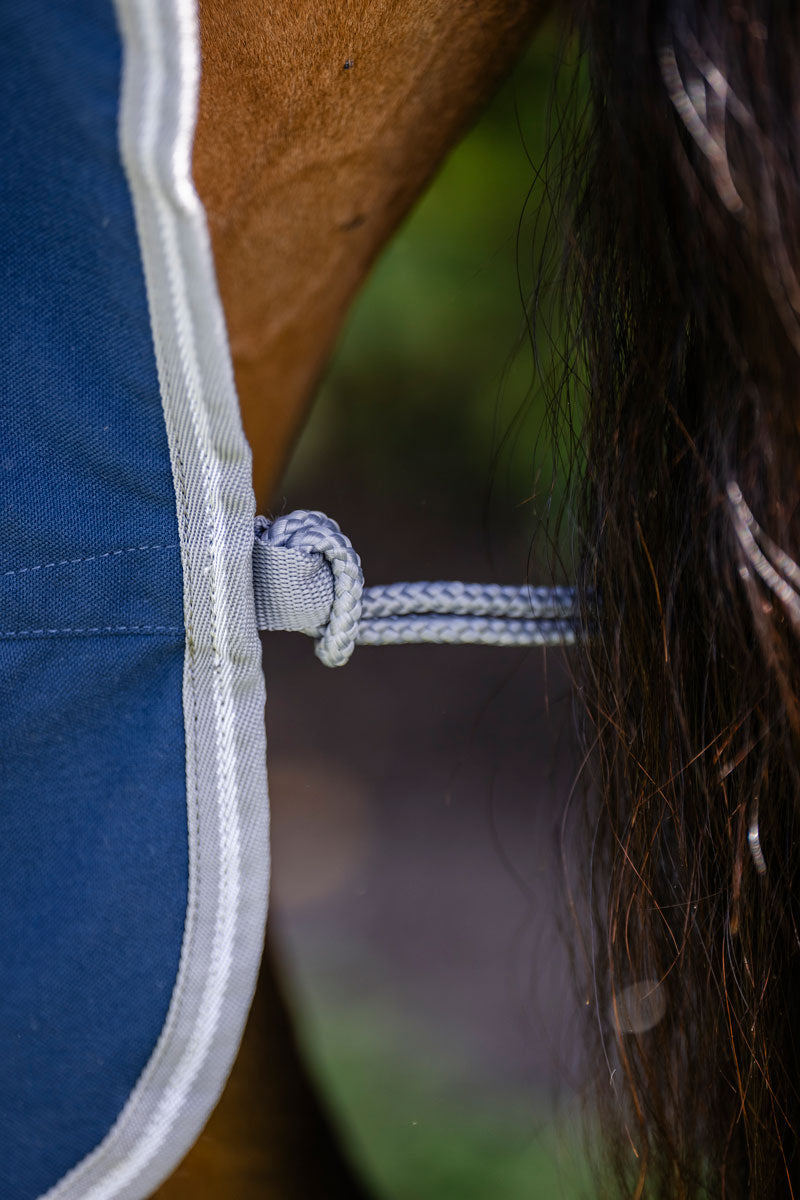 Amigo Stable Sheet Navy/Titanium Grey & Silver