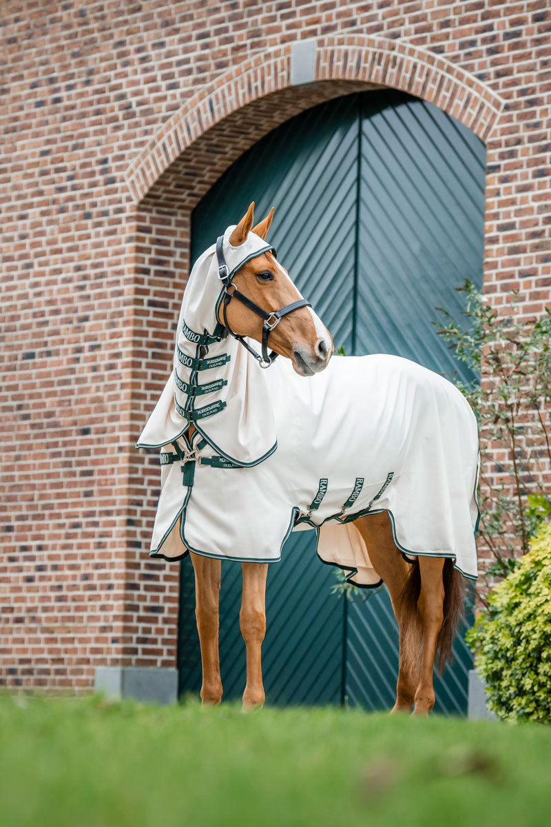 Rambo Hoody Chalk/Hunter Green & Silver