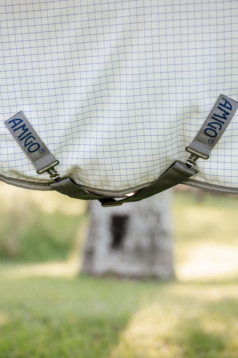 Amigo Summer Sheet Plus Navy Check/Titanium Grey & Silver