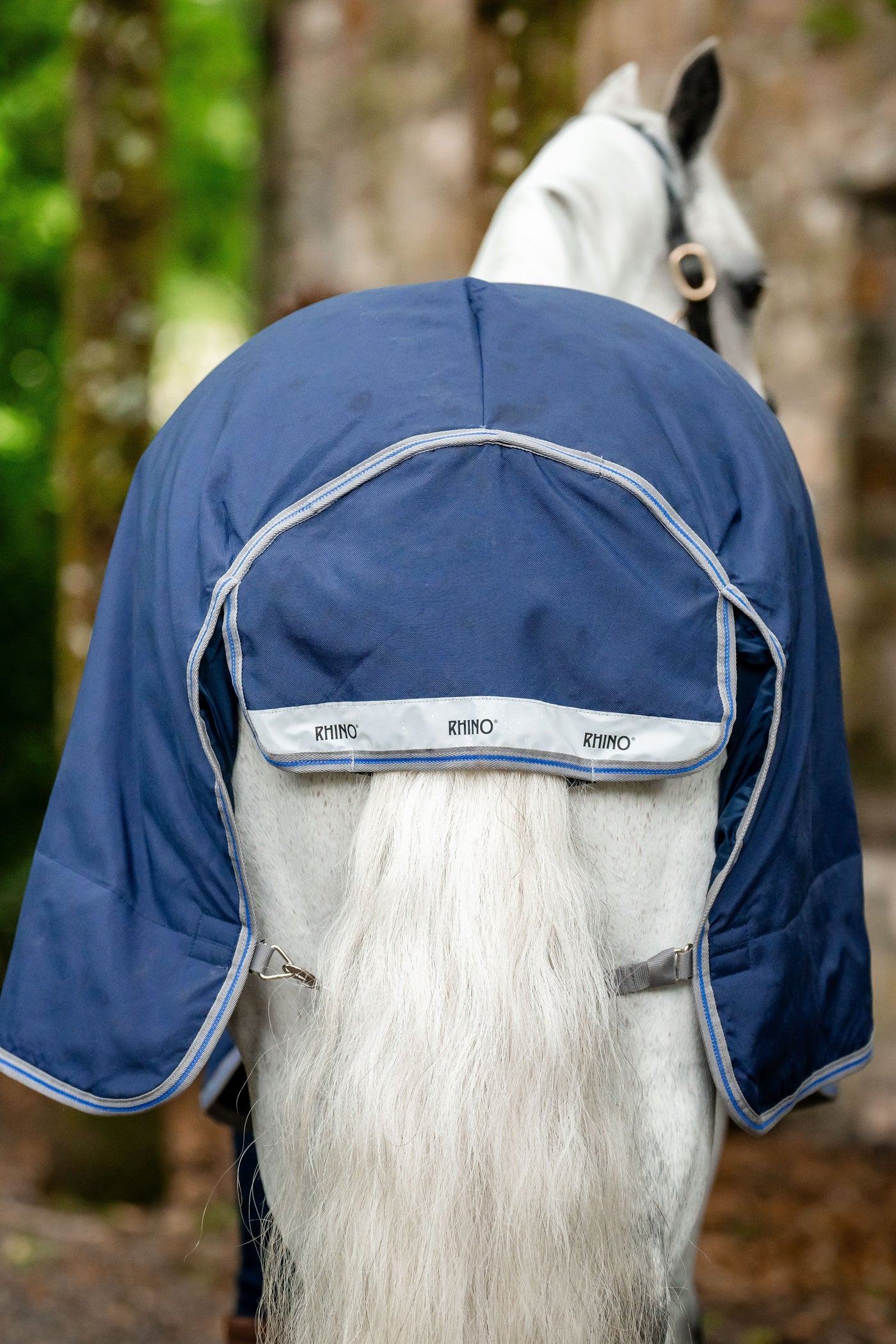 Rhino Pony Plus Turnout 250g Navy/Titanium Grey & Classic Blue 