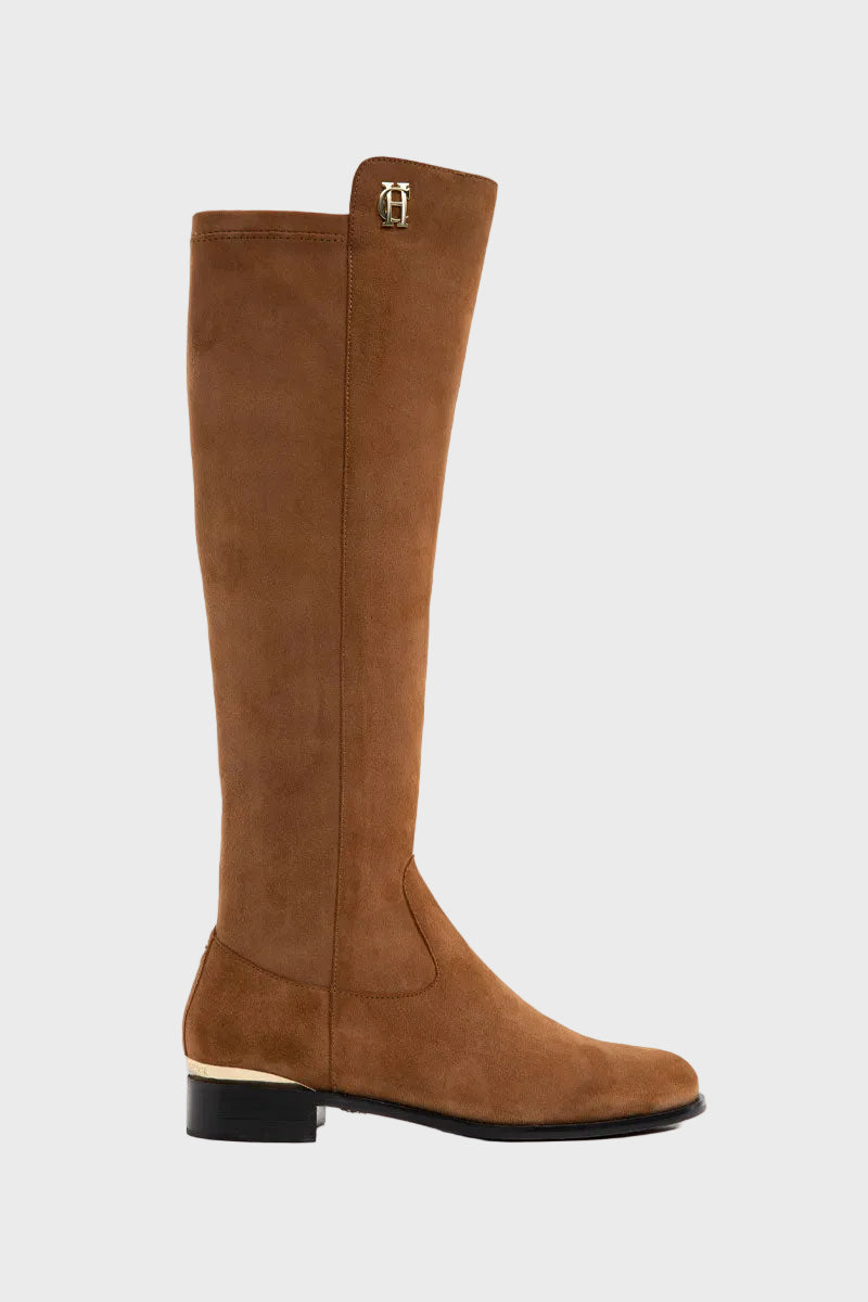 Holland Cooper Albany Knee Boot Tan Suede