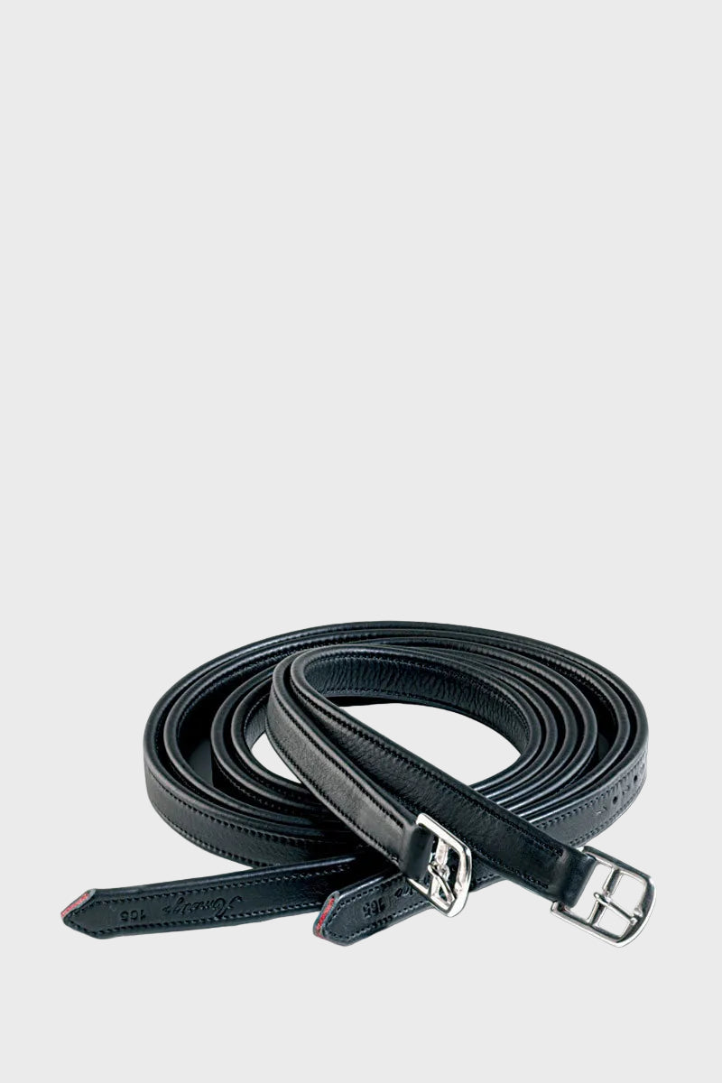 Amerigo Calfskin Stirrup Leathers Black