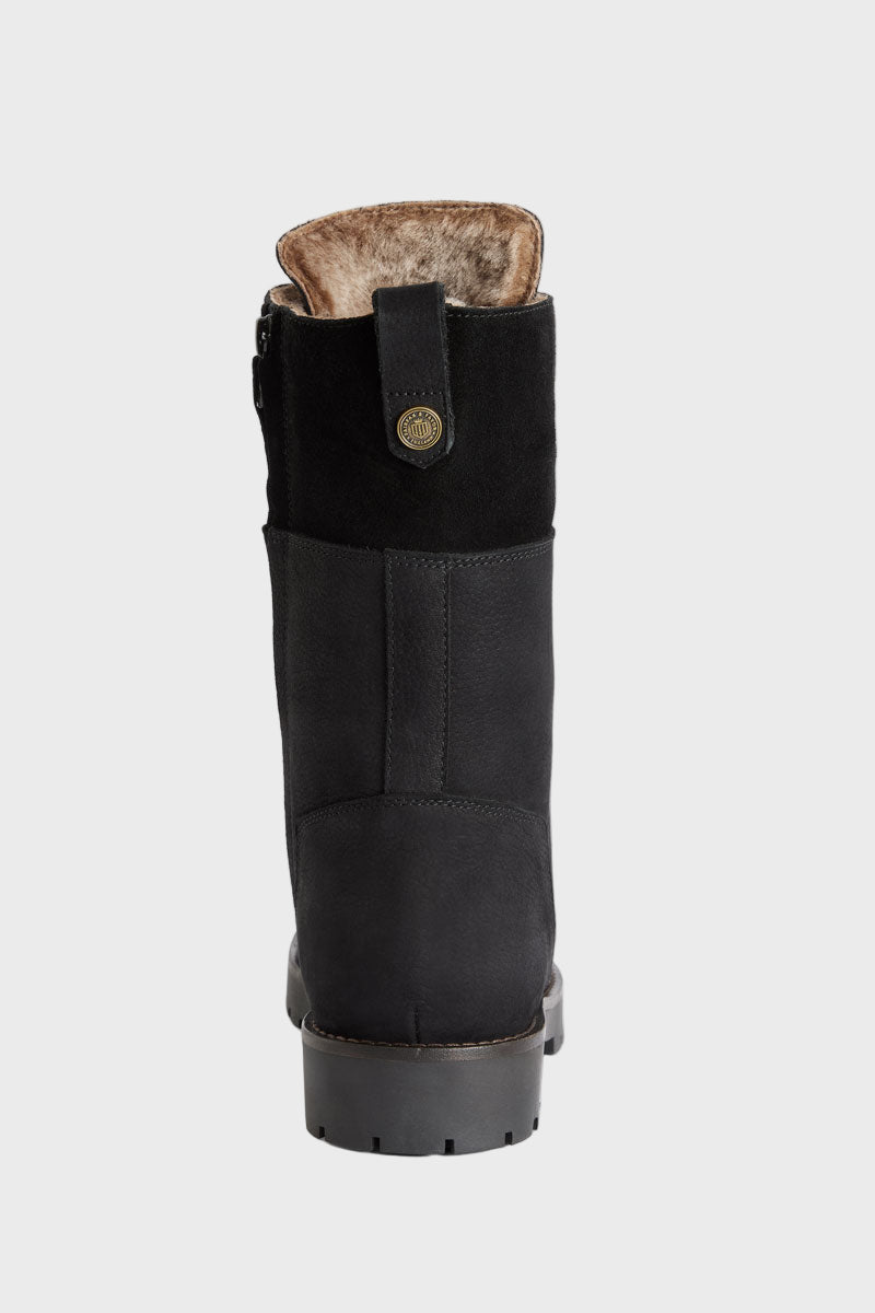 Fairfax & Favor Shearling Lined Anglesey Boot Black Nubuck