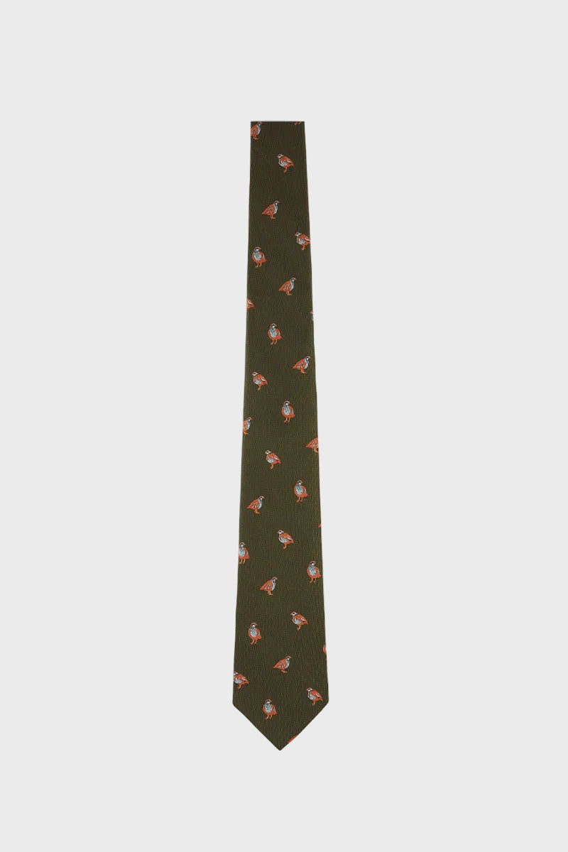 Schoffel Men's Ashford Silk Tie French Forest Partridge