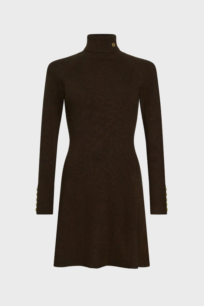 Holland Cooper Aspen Knitted Dress Chocolate 