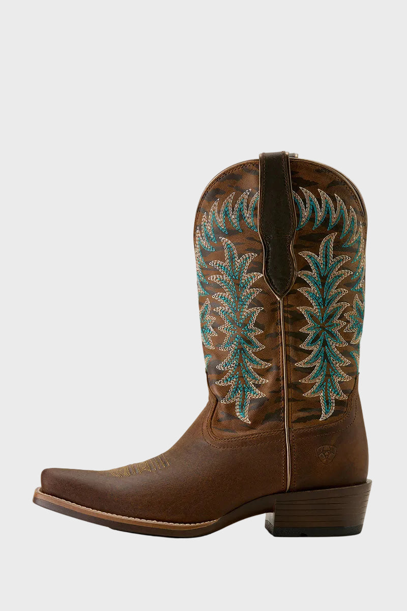 Ariat Beaumont K Toe Western Boot Sassy Brown/Gilded Tiger Print