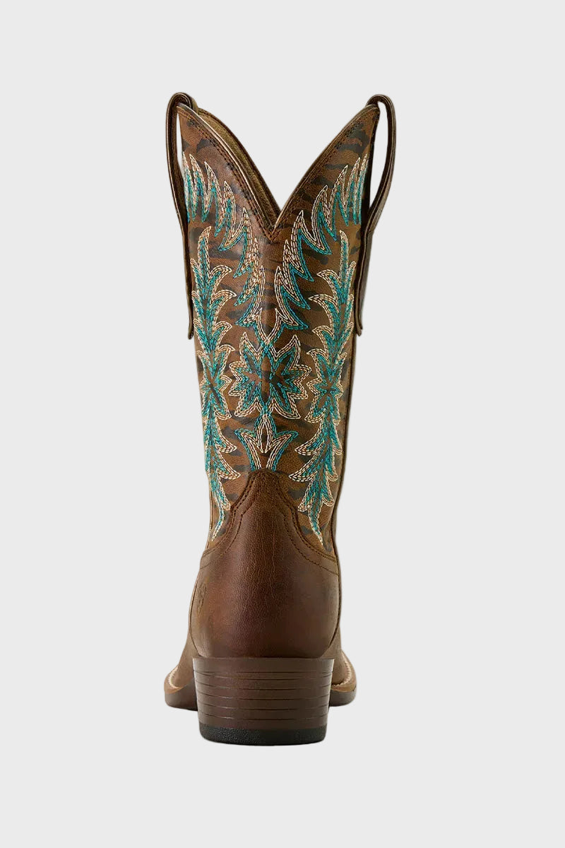 Ariat Beaumont K Toe Western Boot Sassy Brown/Gilded Tiger Print