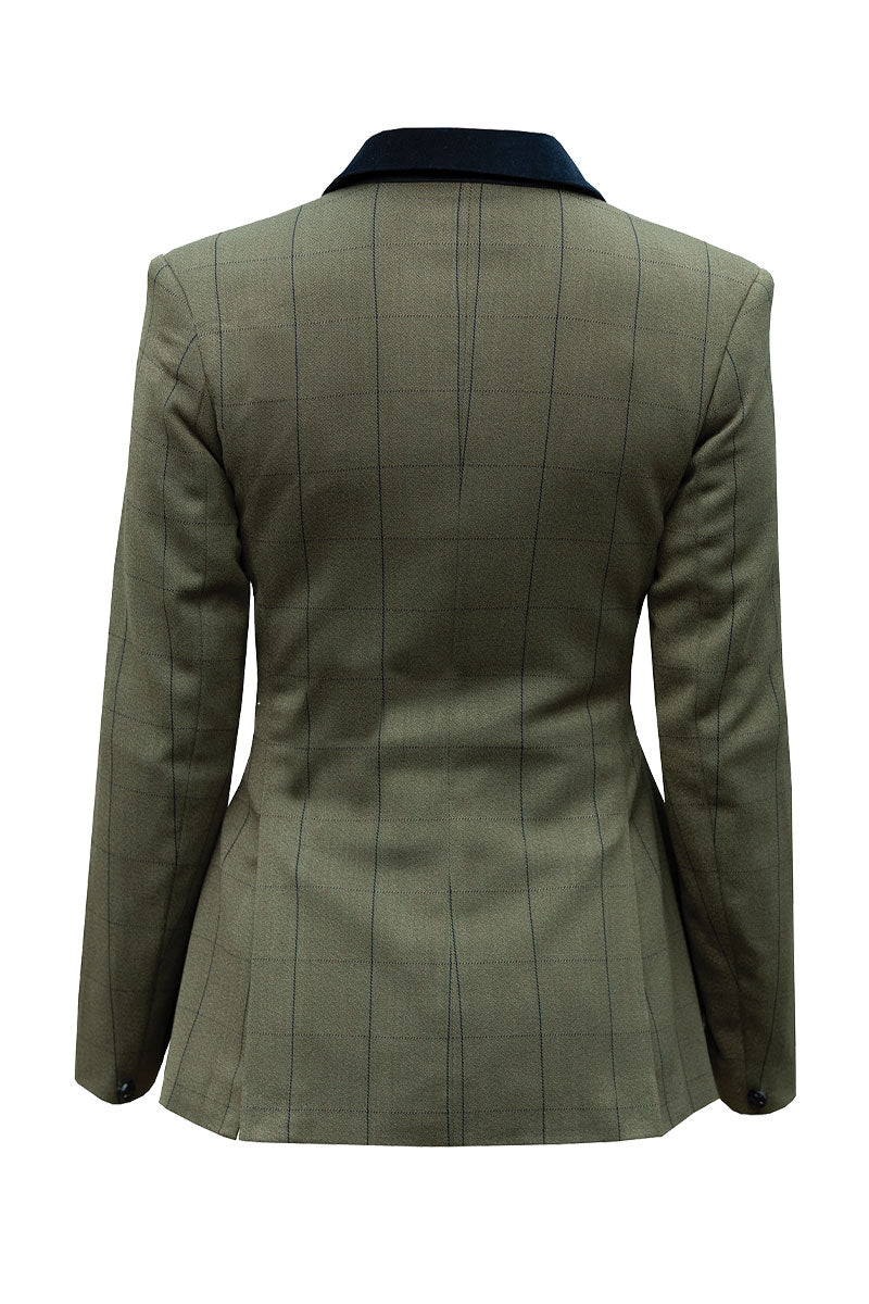 Equetech Bellingham Deluxe Stretch Tweed Riding Jacket Bellingham Green 
