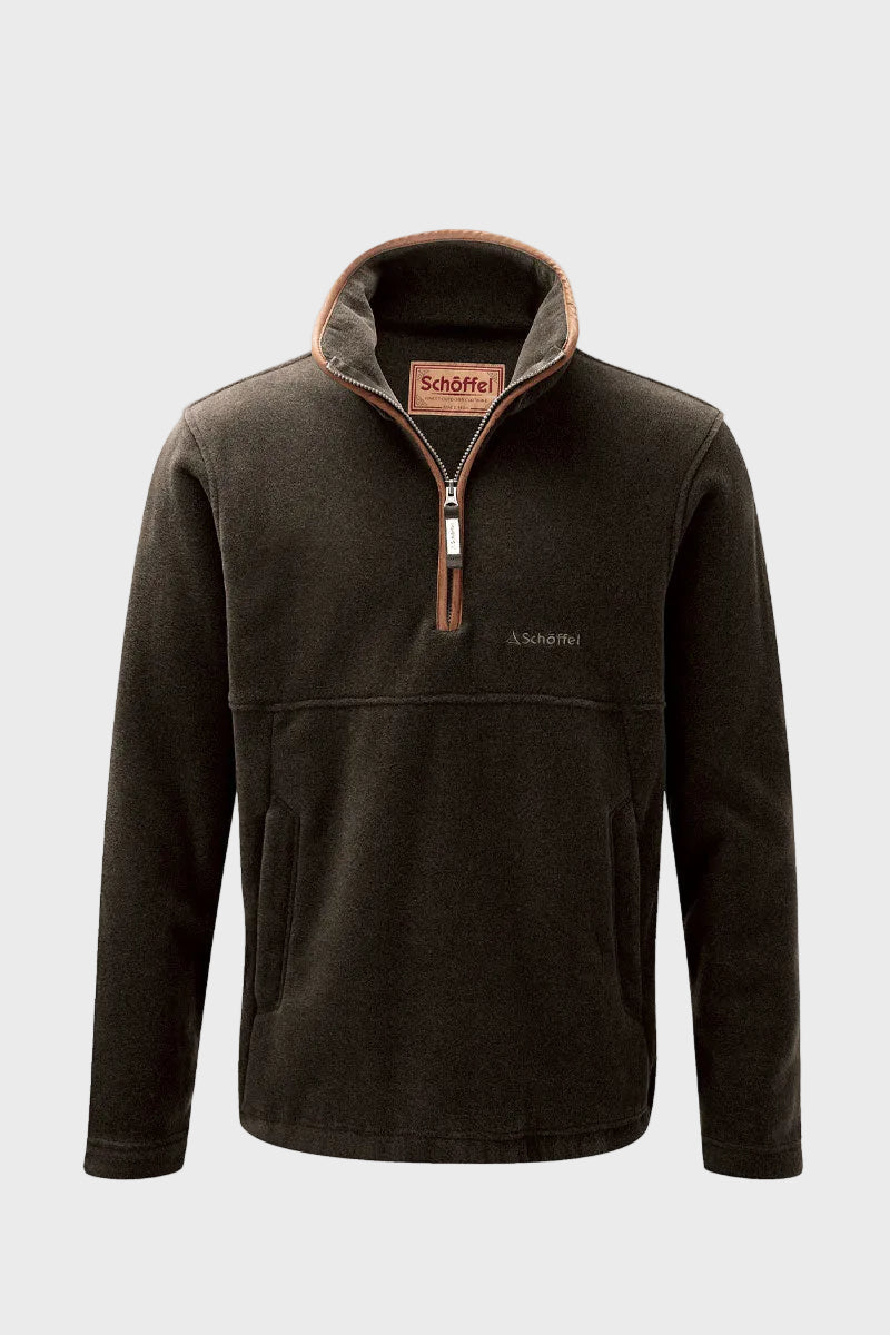 Schoffel Men's Berkeley Quarter Zip Fleece Dark Olive