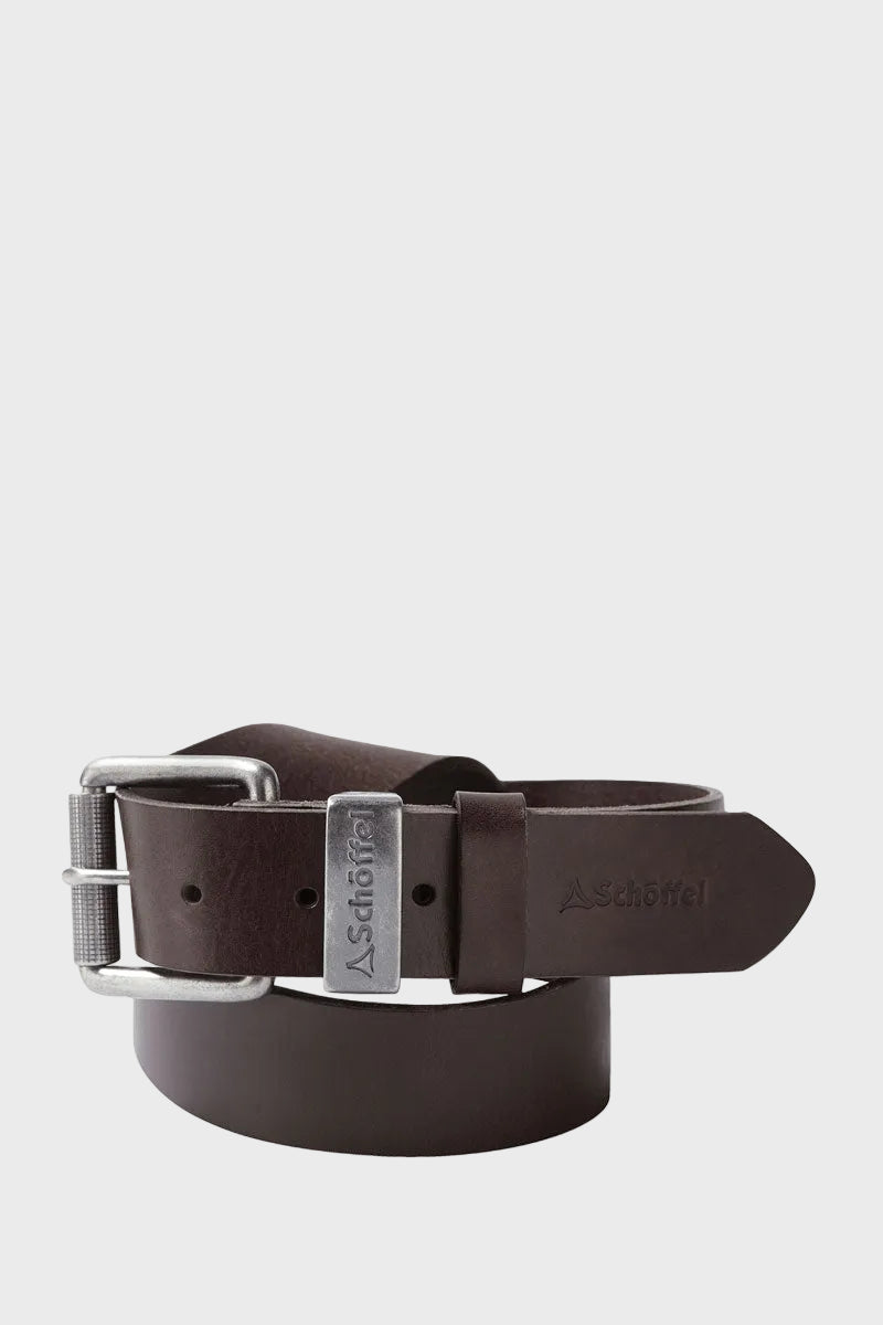 Schoffel Men's Blackwell Leather Belt Dark Brown 