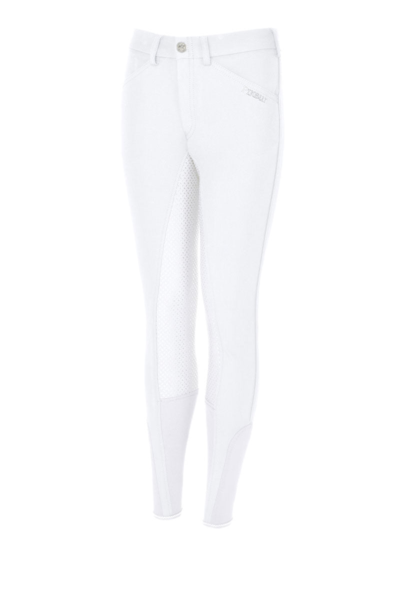 Pikeur Girls Braddy Grip Full Seat Breeches White