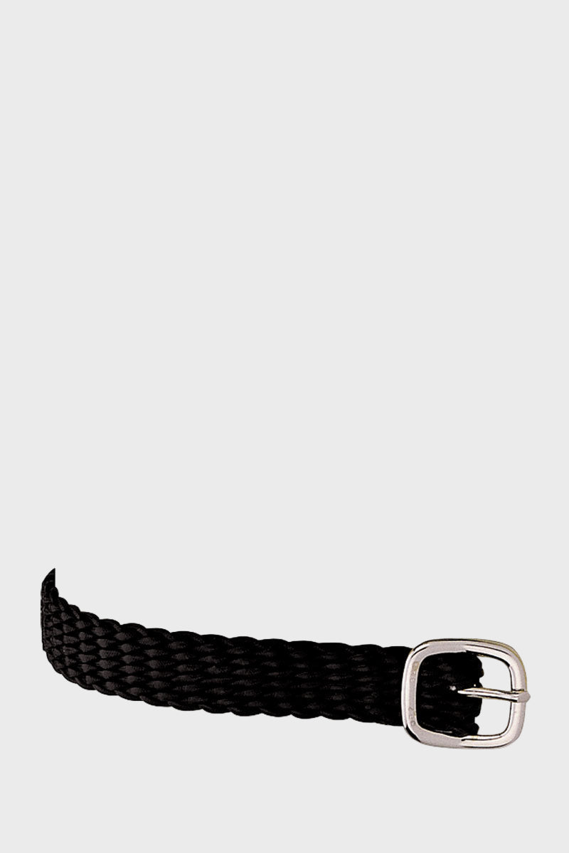 Sprenger Braided Spur Straps (Silver Buckle) Black