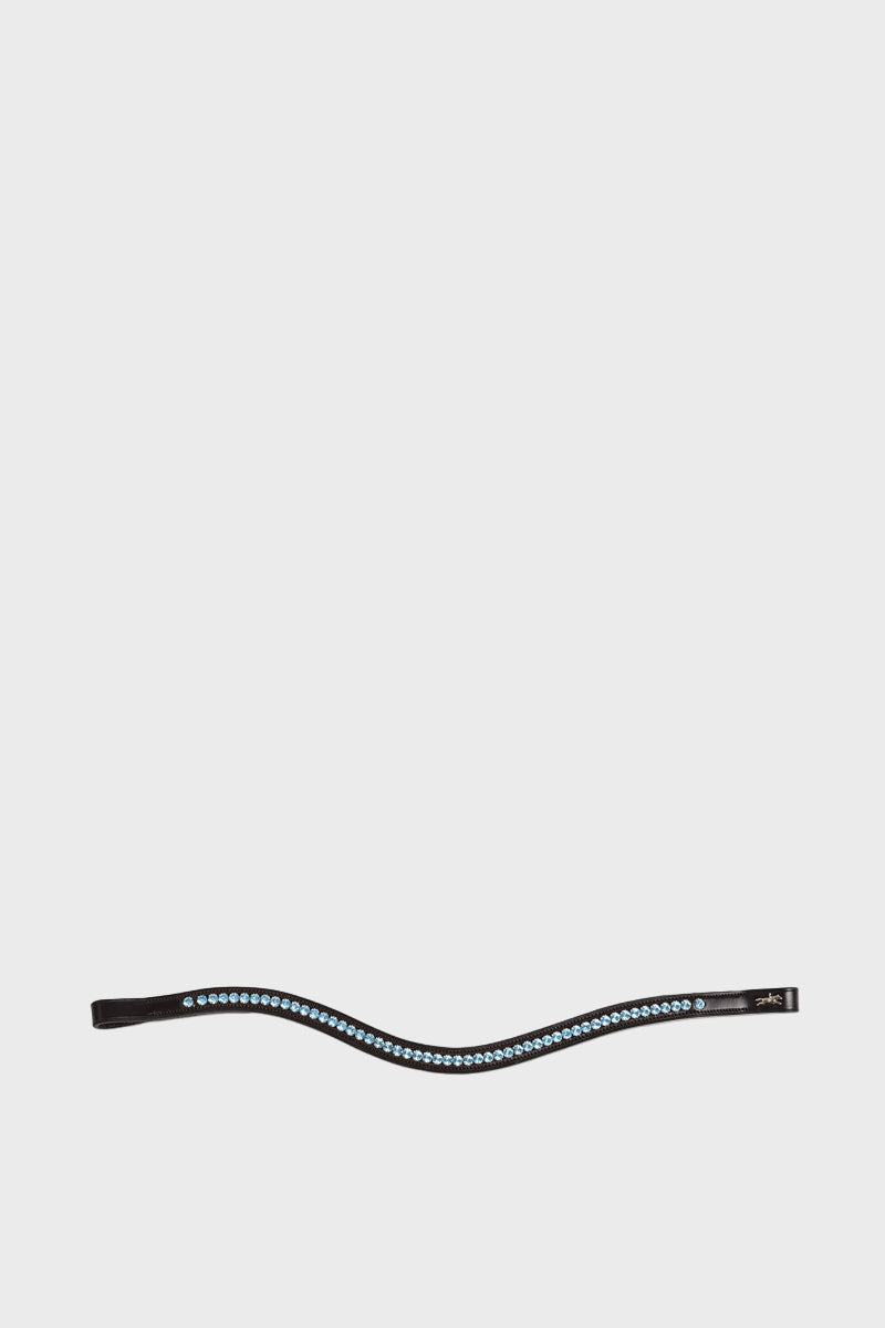 Schockemohle Diamond Select Browband Black/Light Blue