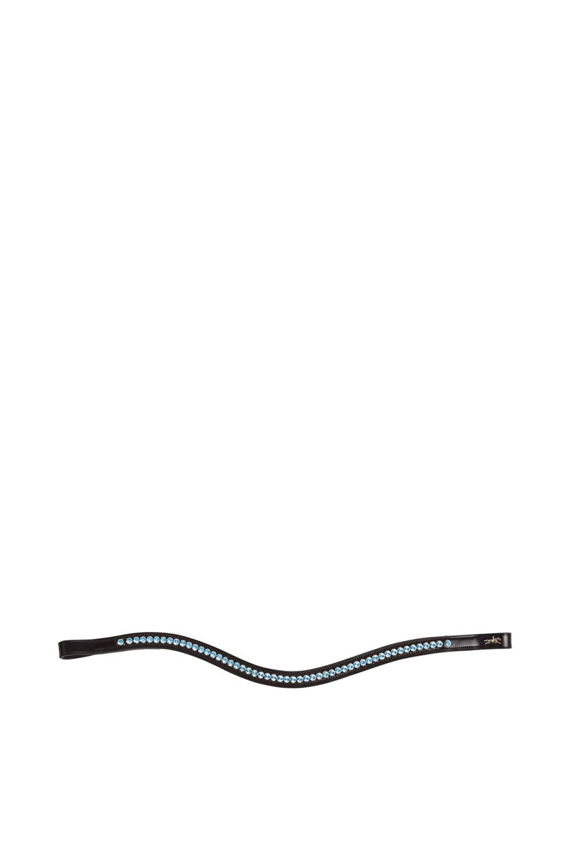 Schockemohle Diamond Select Browband Black/Light Blue