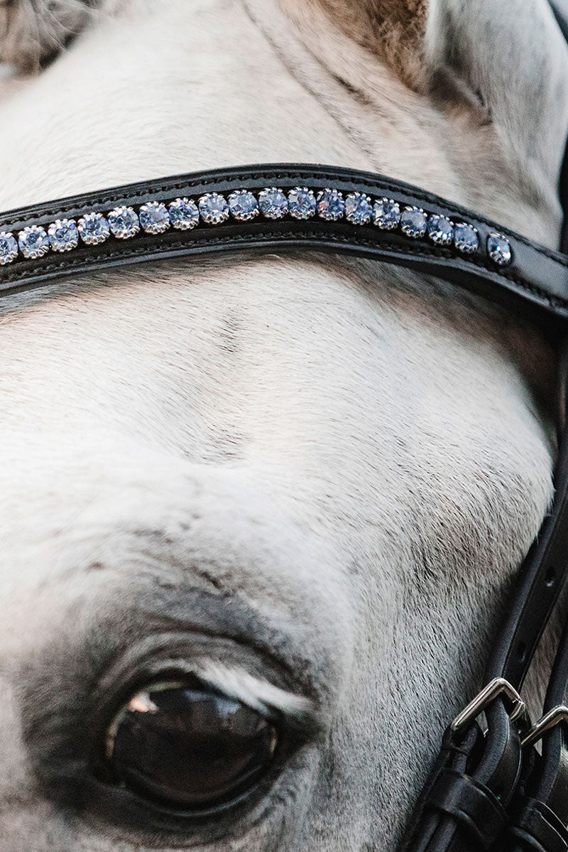 Schockemohle Diamond Select Browband Black/Light Blue