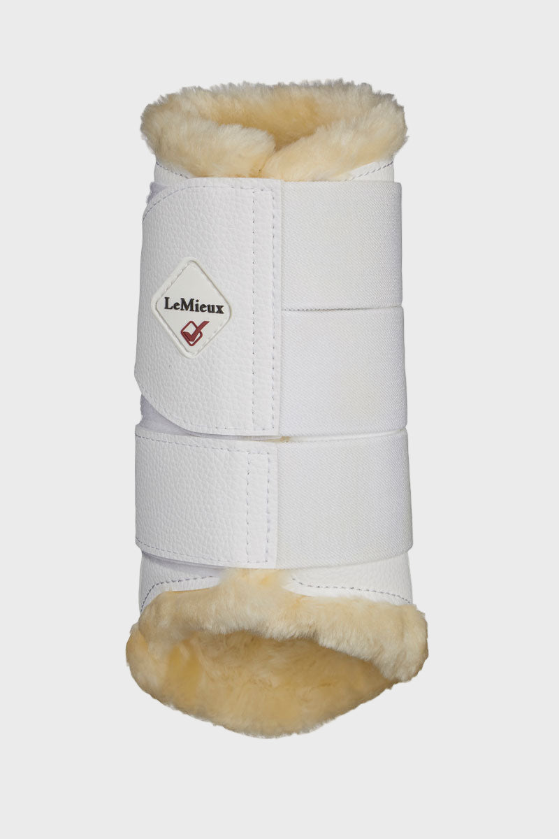 Le Mieux Fleece Lined Brushing Boots White/Natural 