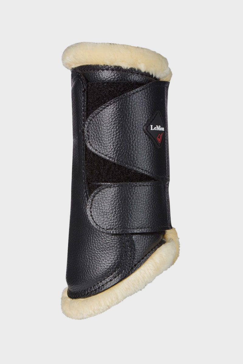 Le Mieux Fleece Lined Brushing Boots Black/Natural