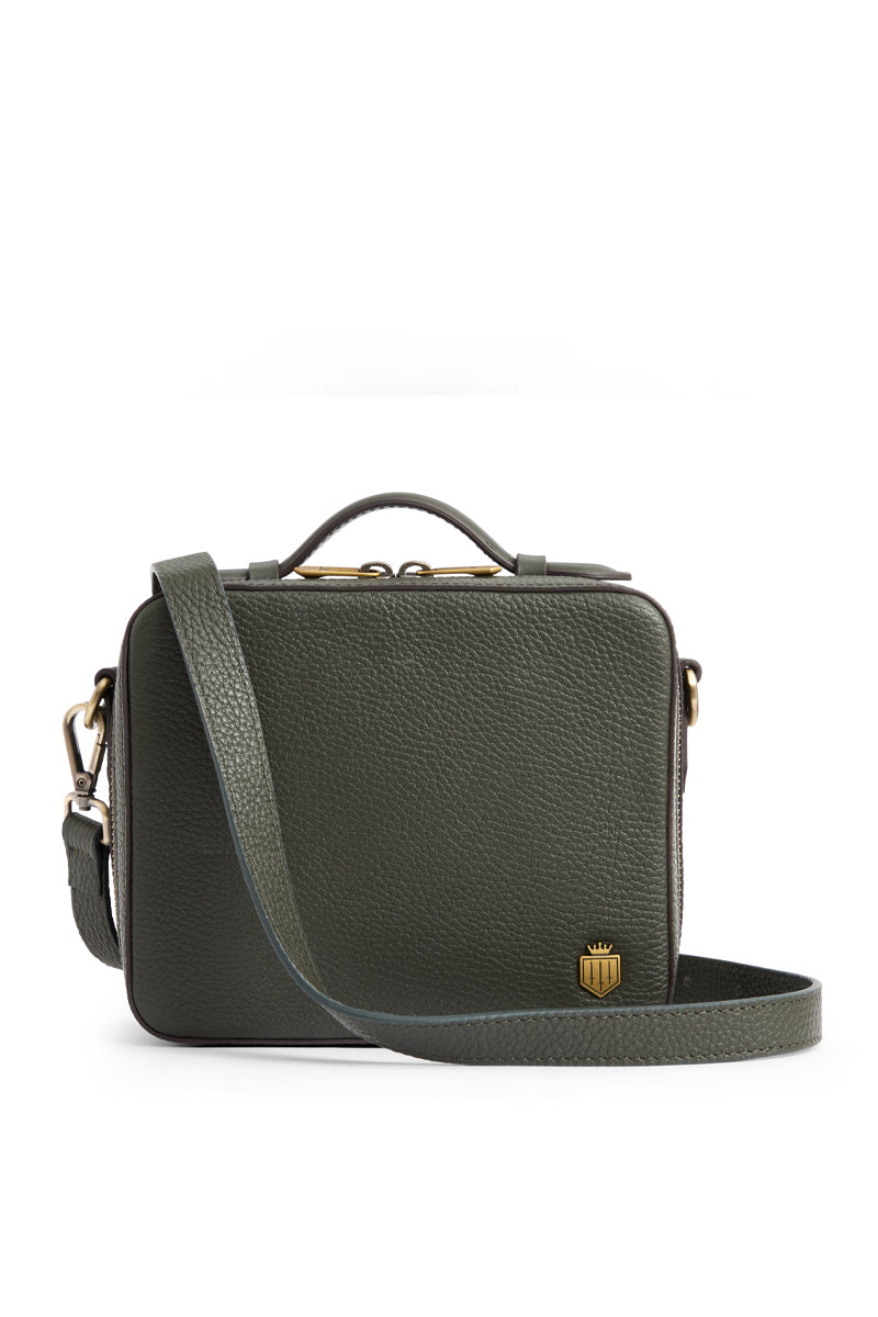 Fairfax & Favor Buckingham Cross Body Bag Moss Green Leather 