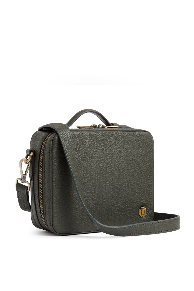 Fairfax & Favor Buckingham Cross Body Bag Moss Green Leather 