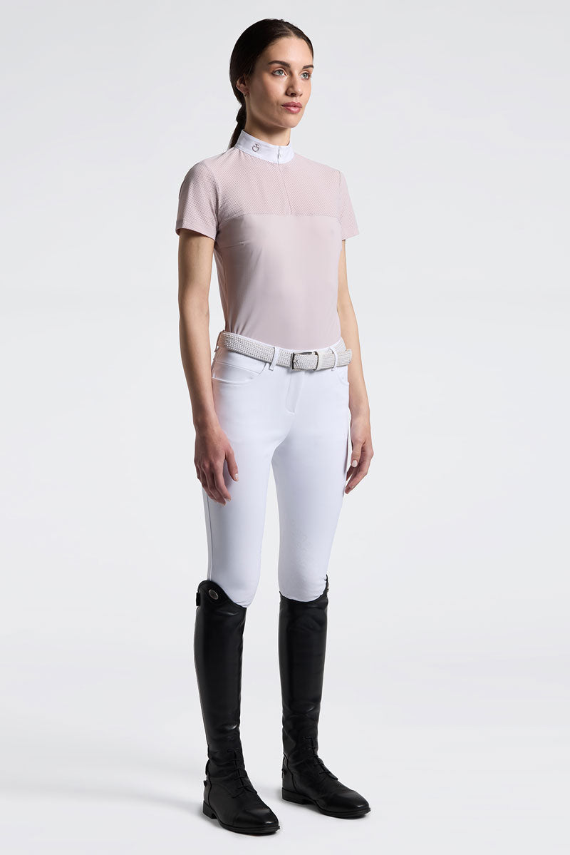 Cavalleria Toscana Perforated Show Shirt Violet Ice
