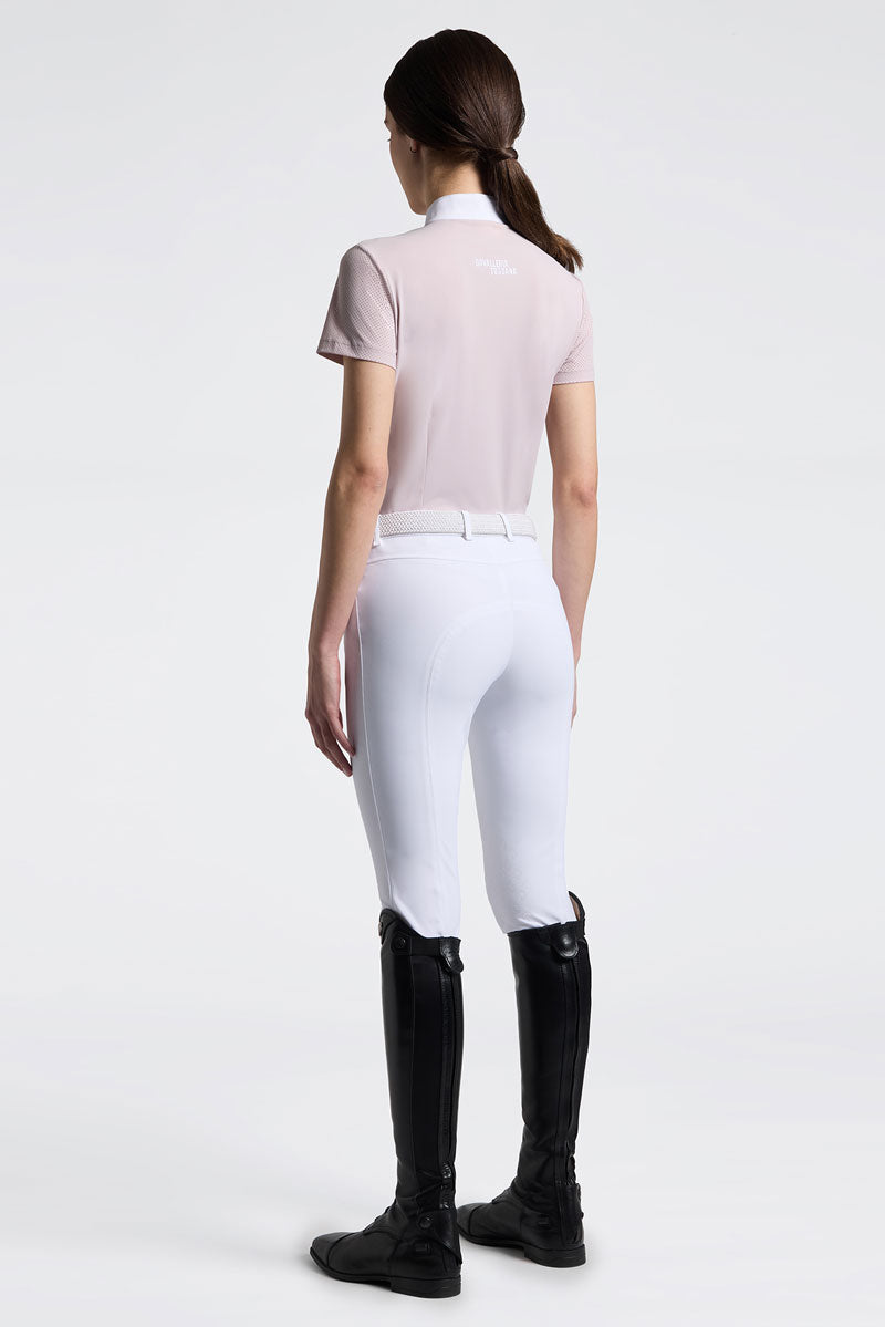 Cavalleria Toscana Perforated Show Shirt Violet Ice