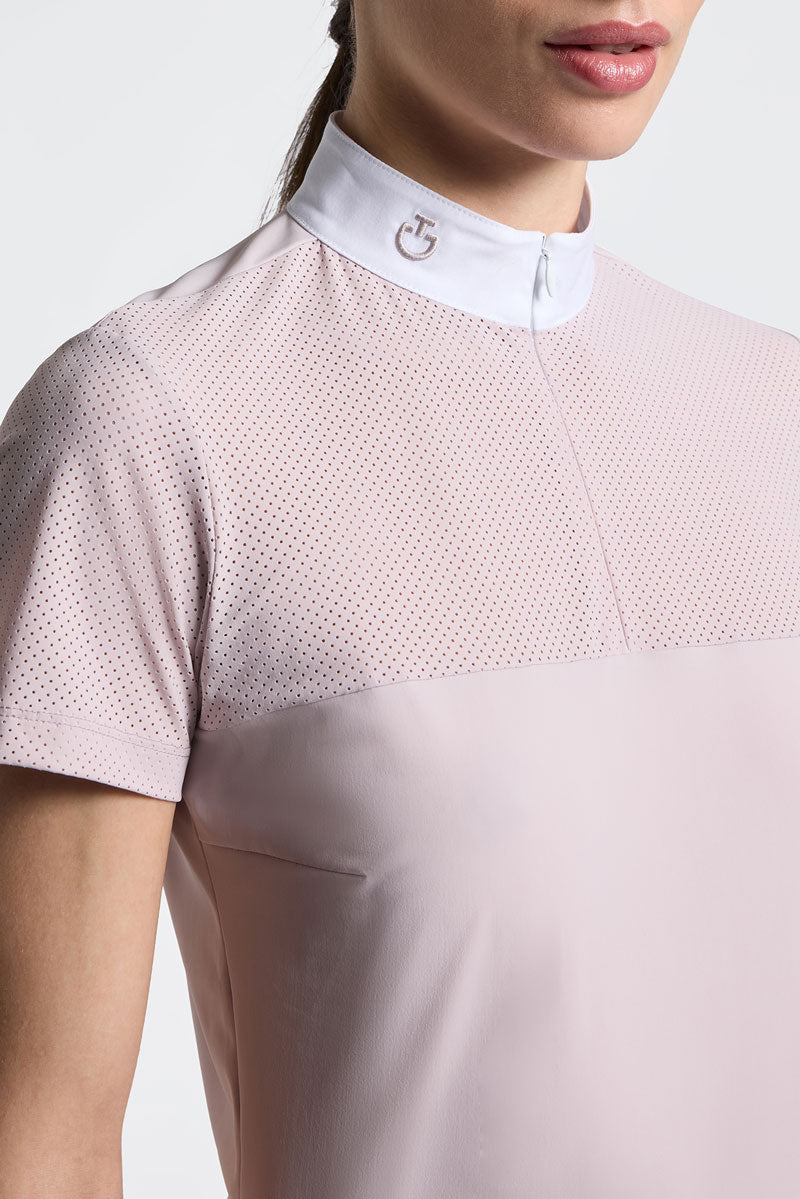 Cavalleria Toscana Perforated Show Shirt Violet Ice