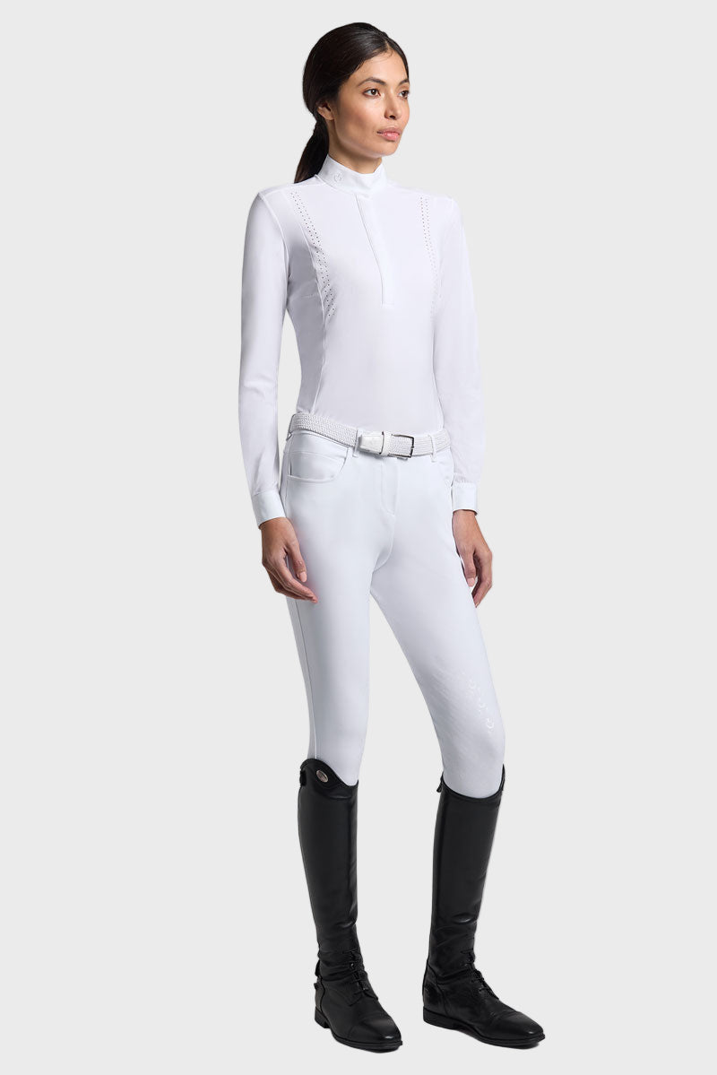 Cavalleria Toscana Perforated Show Shirt White