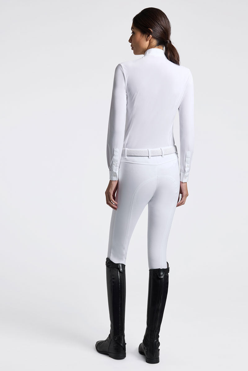 Cavalleria Toscana Perforated Show Shirt White 