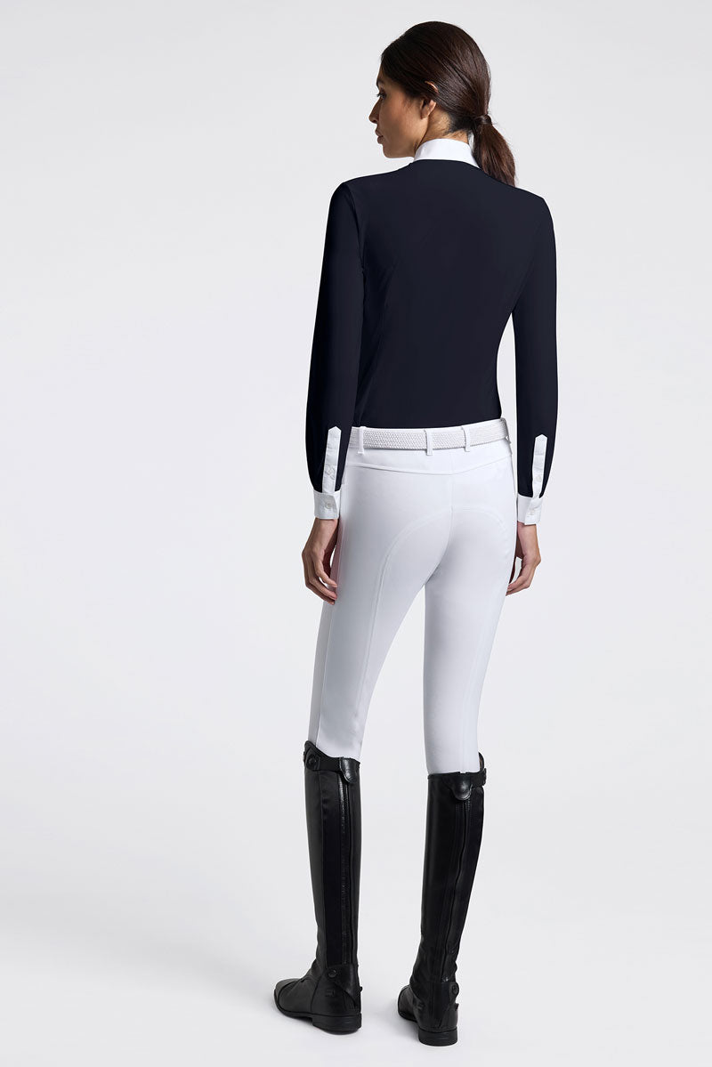 Cavalleria Toscana Perforated Show Shirt Navy