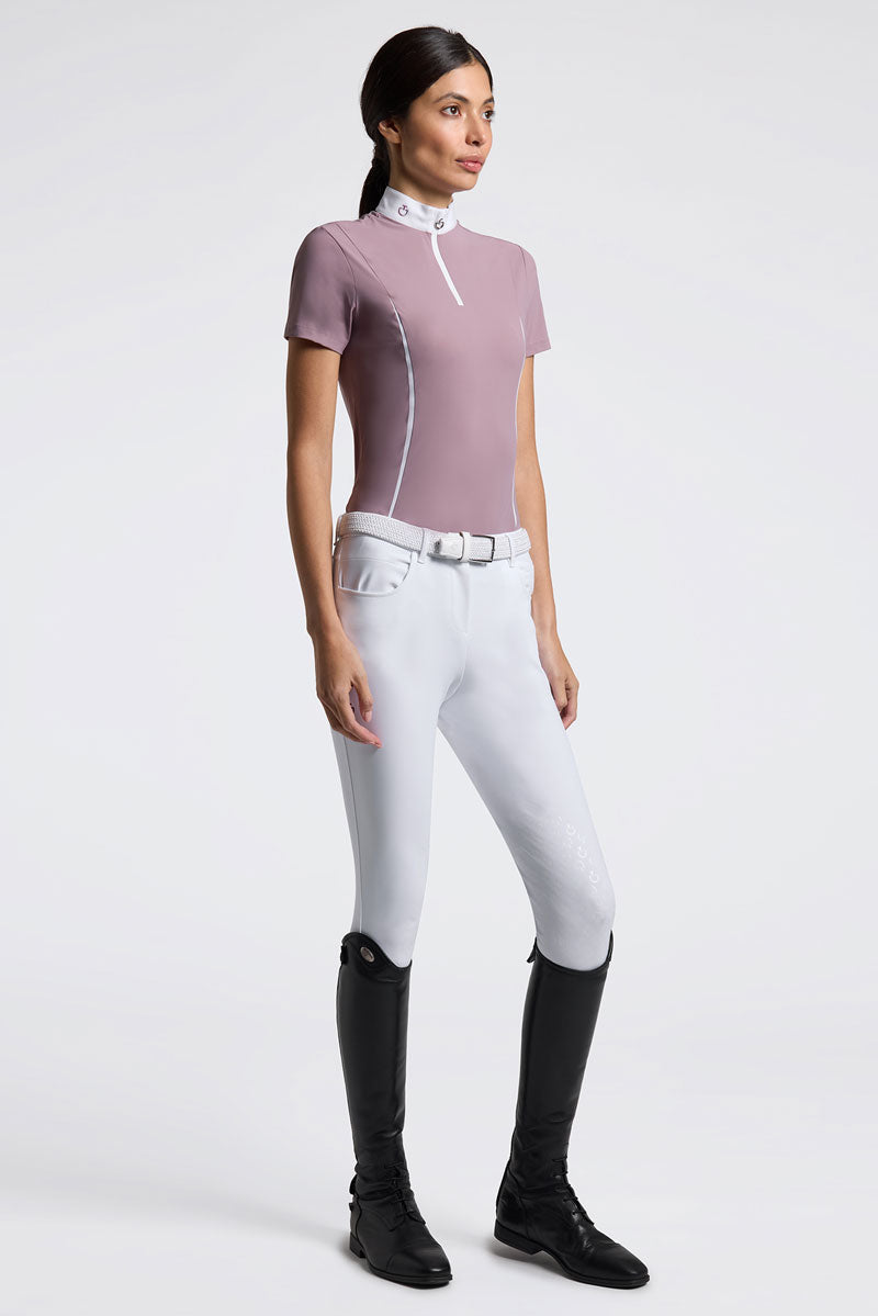 Cavalleria Toscana Insert Mesh Show Shirt Grape Shake 