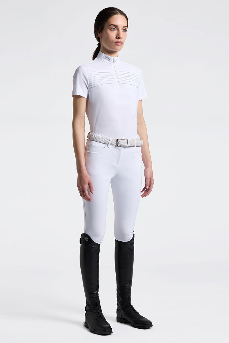 Cavalleria Toscana S/S Pleated Insert Show Shirt White