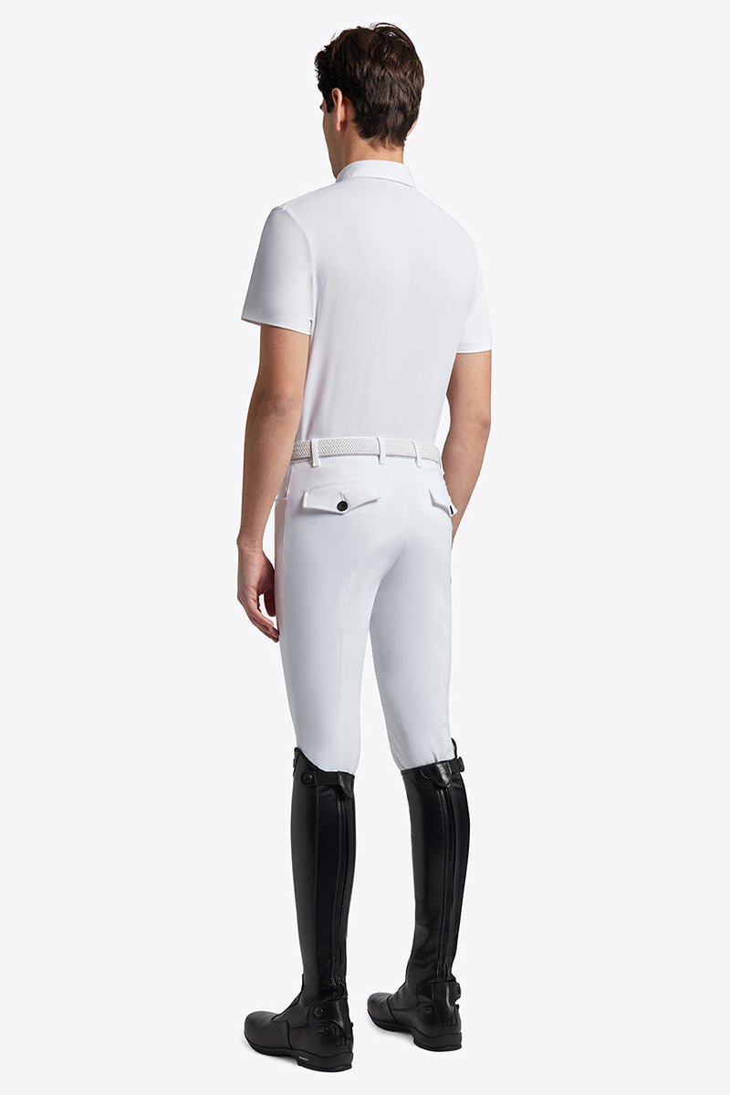 Cavalleria Toscana Jersey Zip Show Shirt White