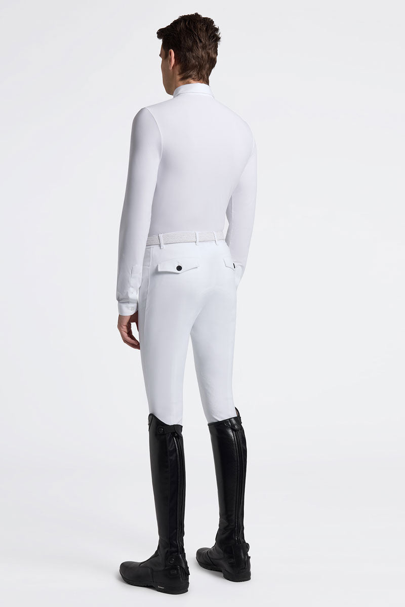 Cavalleria Toscana Men's Jersey Show Shirt White